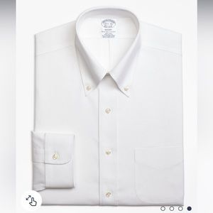 BROOKS BROTHERS WHITE NON IRON BUTTON DOWN DRESS SHIRT